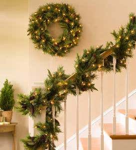 Mixed Cedar Faux Greenery Christmas Wreath