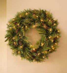 Mixed Cedar Faux Greenery Christmas Wreath