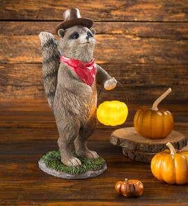 Halloween Raccoon Bandit Statue