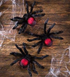 Lighted Indoor/Outdoor Halloween Spiders, Set of 3