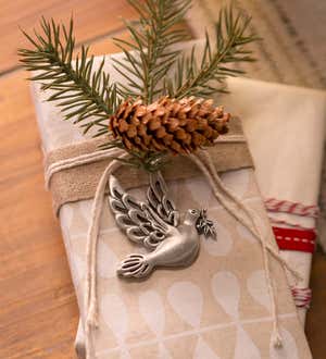 Solid Pewter Christmas Tree Ornament - Dove