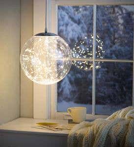 Small Hanging Holiday Light Ball with 140 Lights