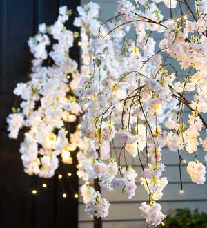 Indoor/Outdoor Electric Lighted Faux Weeping Cherry Trees