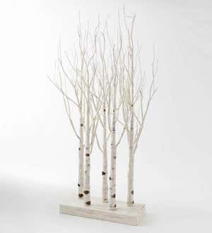 Lighted Birch Line Treescape Accent