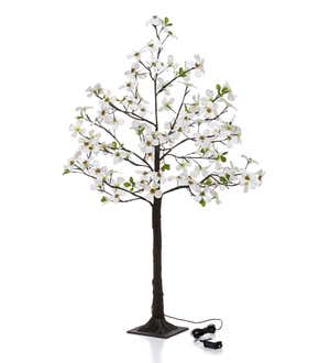 Indoor/Outdoor Electric Lighted Faux Dogwood Trees