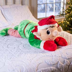 Jingle Elf Plush Cuddle Holiday Body Pillow