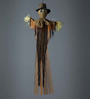 Spooky Scarecrow With White Lights