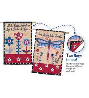 In God We Trust Americana Double-Sided House Flag