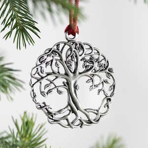 Solid Pewter Christmas Tree Ornament - Rocking Horse