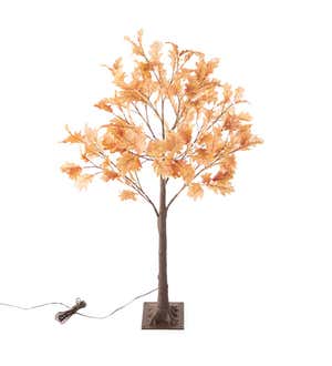 Indoor/Outdoor Electric Lighted Rust Oak Tree, 4'H with 108 lights