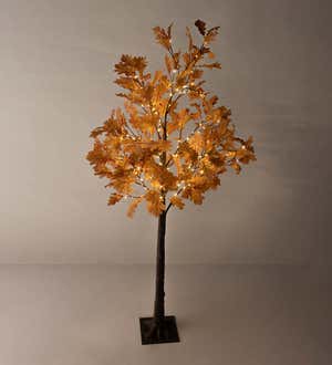 Indoor/Outdoor Electric Lighted Rust Oak Tree, 6'H with 208 Lights