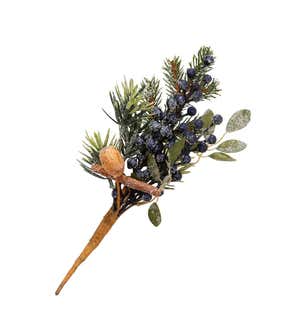 Frosted Blueberry Holiday Spray Pick