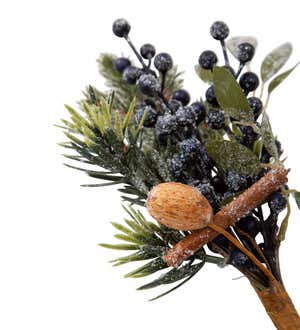Frosted Blueberry Holiday Spray Pick
