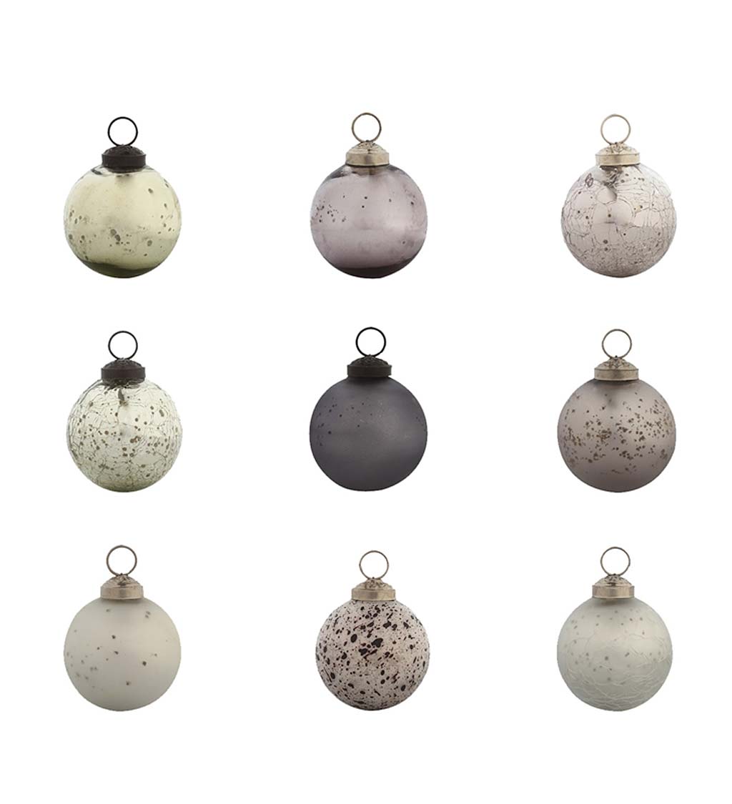 Silver Christmas Chic Round Ornaments, Set of 48