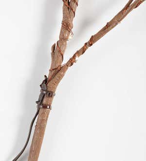 Indoor/Outdoor Lighted Rust Oak Branches, Set of 2