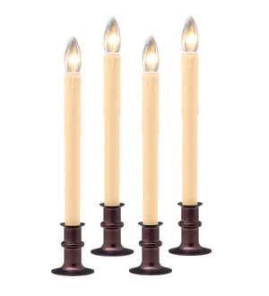 Adjustable Window Candle with Timer and Remote, Set of 4