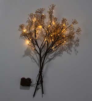 Indoor/Outdoor Lighted Baby's Breath Branches, Set of 2