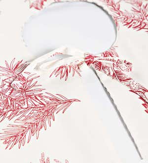 Winter Toile Reversible Holiday Tree Skirt