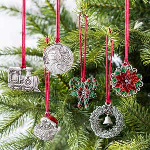 Solid Pewter Christmas Tree Ornament