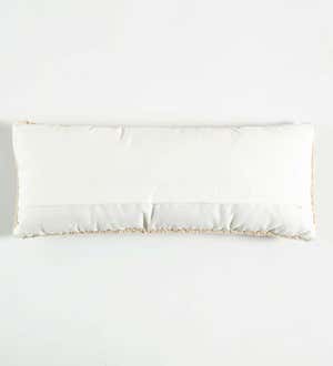 Merry Christmas Hand-Hooked Wool Lumbar Pillow