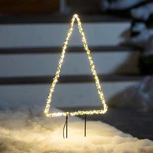 Indoor/Outdoor Electric Lighted 18"H Frosted Greens Holiday Tree