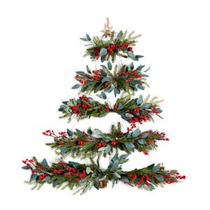 Lighted Hanging Wall Christmas Tree