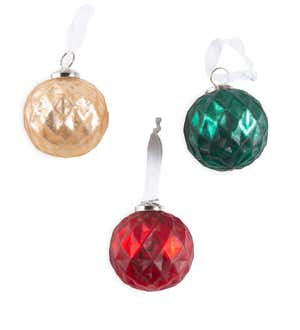 Oversized Glass Christmas Tree Ornaments, Set of 12