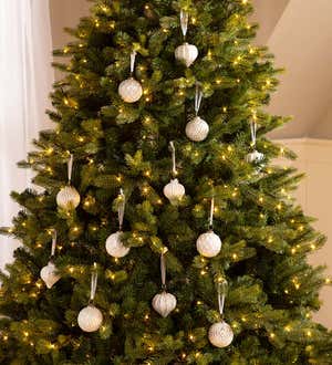 Oversized Glass Christmas Tree Ornaments, Set of 12