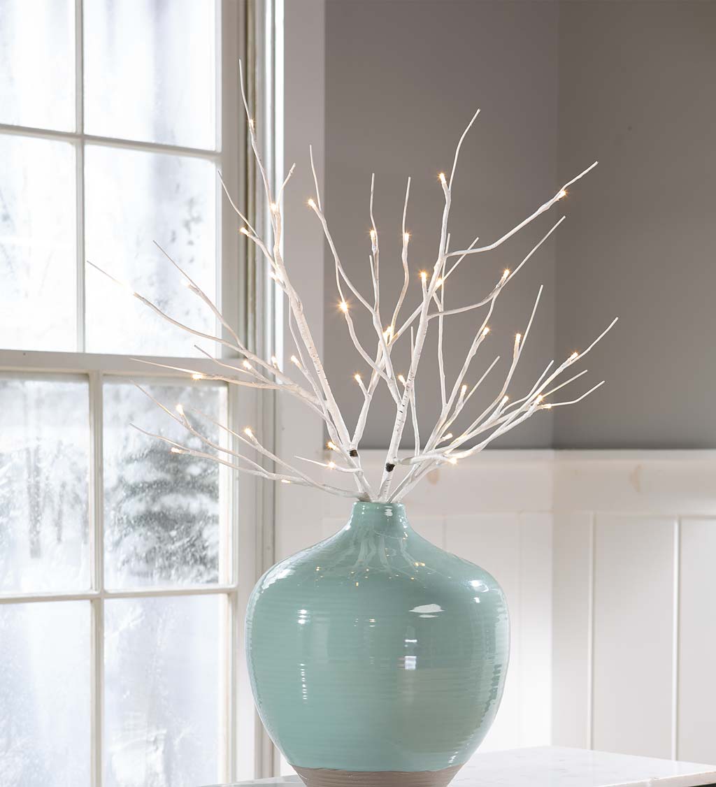 60” LED Lighted Snow Birch Branches – Willows & More