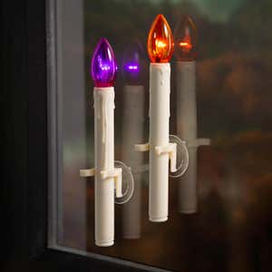 Battery-Operated Halloween Suction Cup Candles, Set of 4
