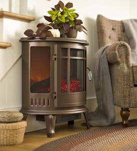 Curved Electric Wood Stove Heater