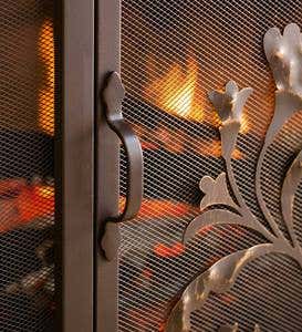 Ansley Folk Art Fireplace Screen with Door