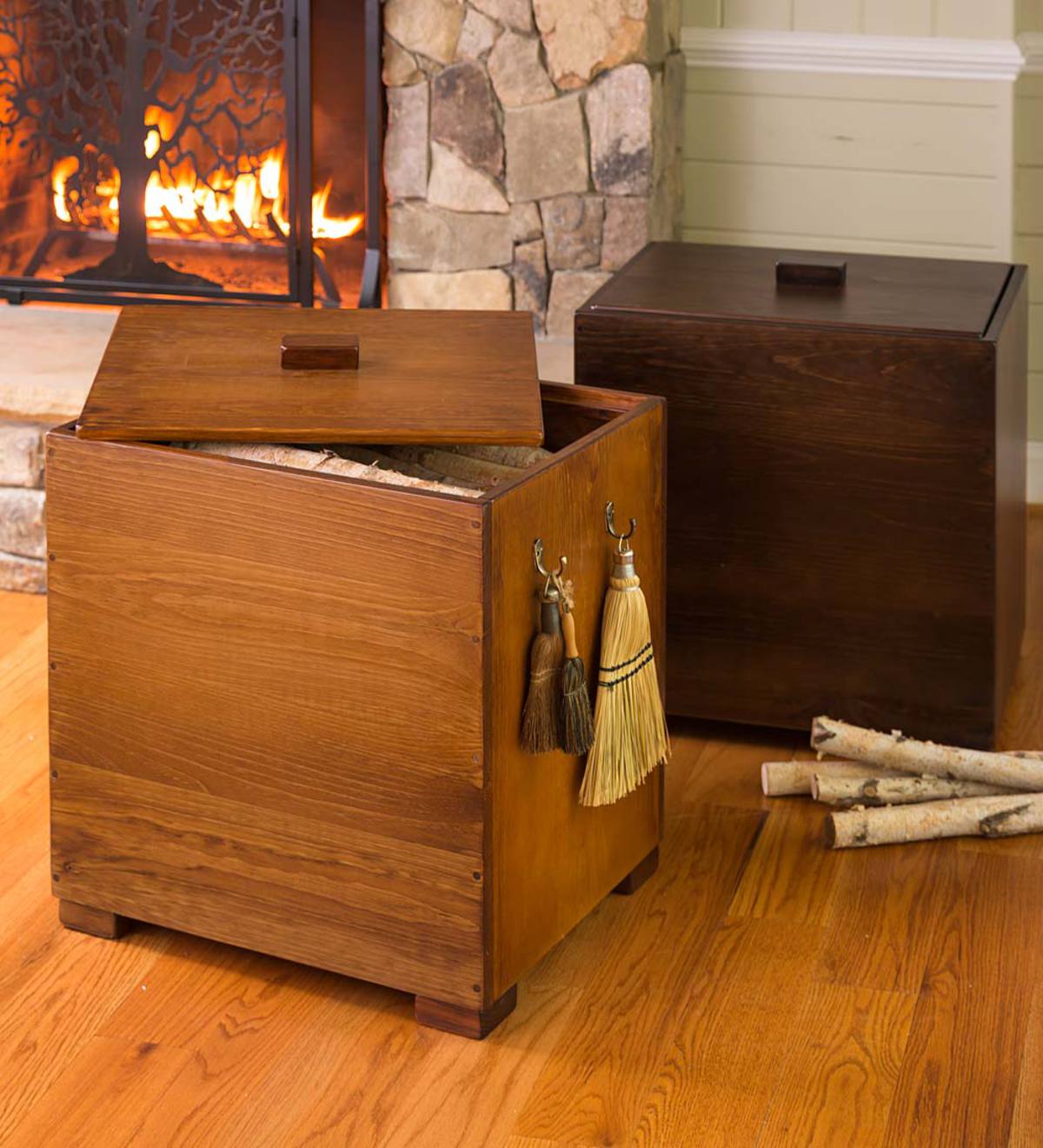 Handmade Wood Storage Box with Lid