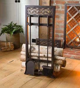 McCormick Celtic Fireplace Tool Set Log Rack