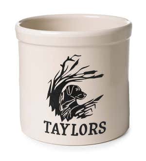 Personalized Labrador Stoneware Crock, 2 Gallons