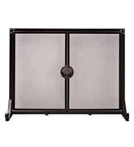 Small Greenwood Fire Screen with Doors