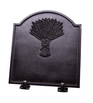 Cast Iron Fireplace Fireback With Wheat Sheaf Design