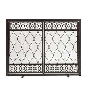 Large East Bay Fireplace Screen with Doors
