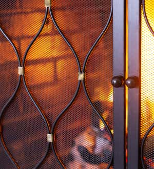 Large East Bay Fireplace Screen with Doors