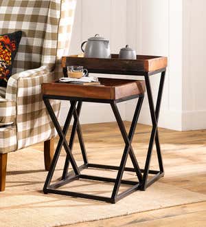 Allegheny Reclaimed Wood Nesting Tables, Set of Two