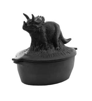 Cast Iron Triceratops Dinosaur Wood Stove Steamer