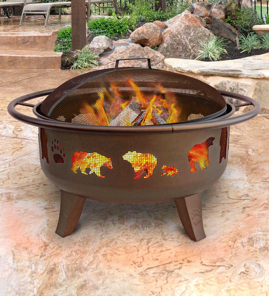 Bears Wood-Burning Fire Pit