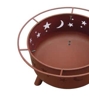 Super Sky 24" Stars & Moon Wood-Burning Fire Pit