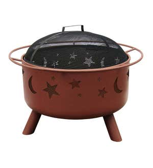 Super Sky 24" Stars & Moon Wood-Burning Fire Pit