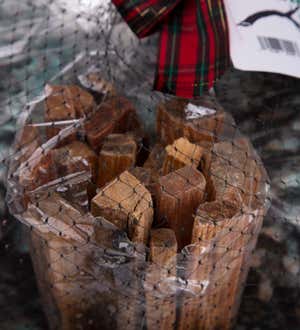 Fire Starter Gift Basket with Fatwood, Color Cones and Wax Cones