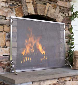 Indoor/Outdoor Stainless Steel Flat Guard Fireplace Screen