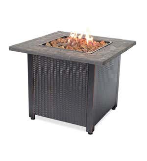 Blackwell Outdoor LP Gas Fire Pit with Resin Tile Top, 30"