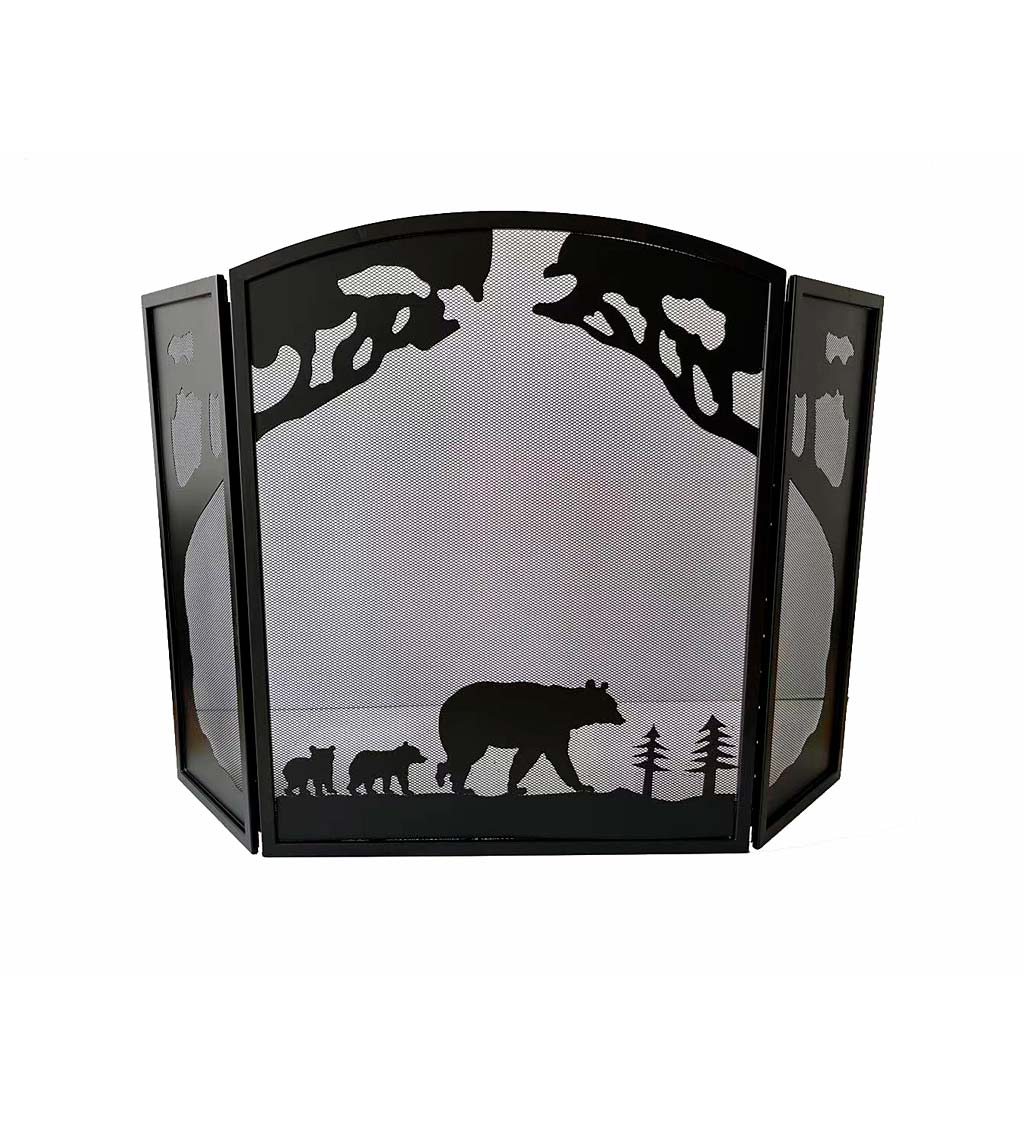 Tri-Fold Bear Firescreen