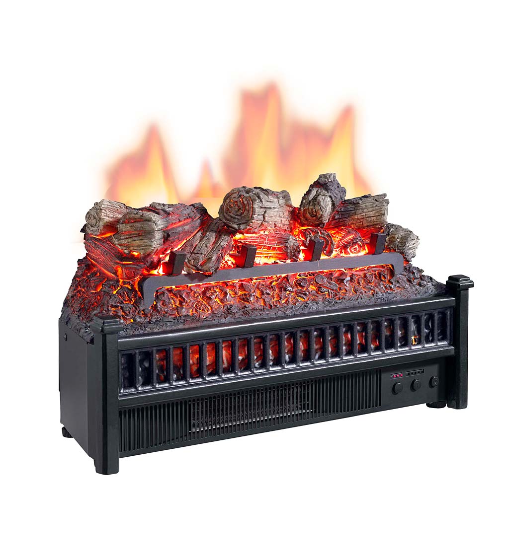Sleek Electric Log Set with Projector & Heater