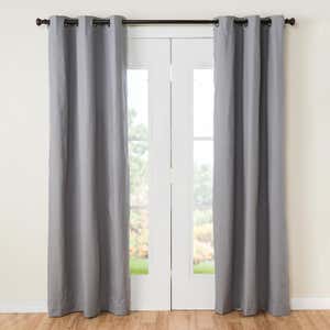 84"L Double-Width Thermalogic Energy Efficient Insulated Solid Grommet-Top Curtain Pair